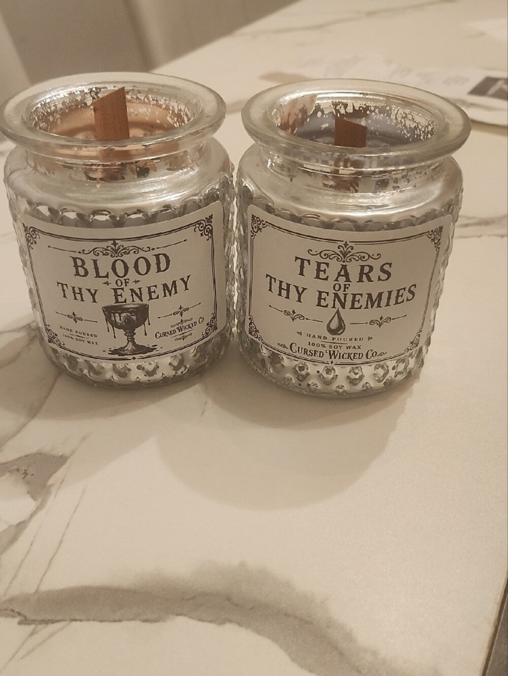 Handcrafted Blood Of Thy Enemy & Tears Of Thy Enemies Candle Set - Picture 3 of 6